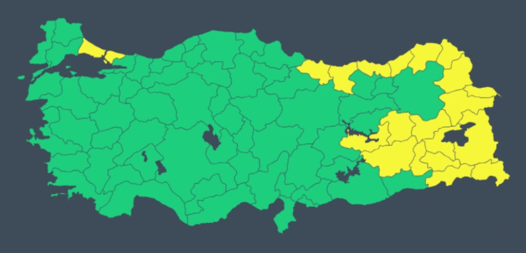 20 Şubat 2025 meteouyarı