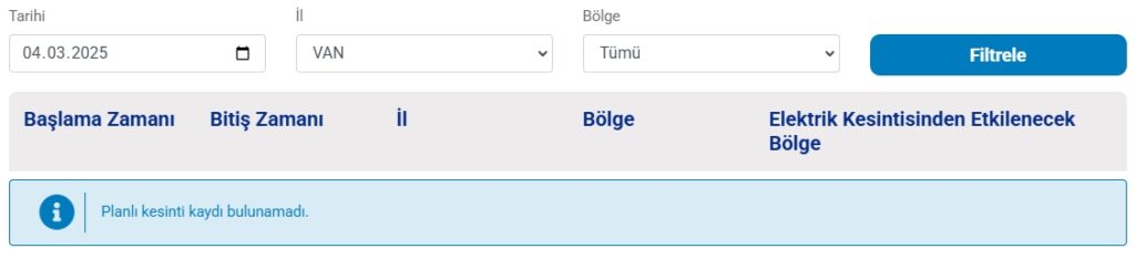 elektrik kesintisi